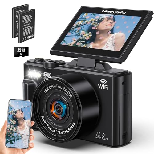 5K録画 デジタルカメラ スマホに送れる デジカメ 7500万画素 Wi-Fi 51K8+0JXdaL.jpg